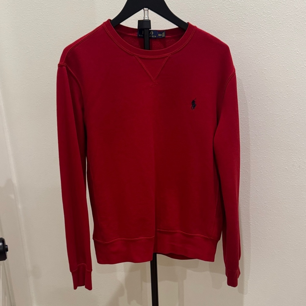 Ralph Lauren Men's Classic Red Crewneck Sweater